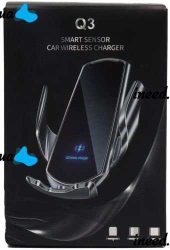 Car Touch Phone Holder Smart Sensor Q3 Universal Mount with Wireless, Magnetic Charging for Car Phone 15W