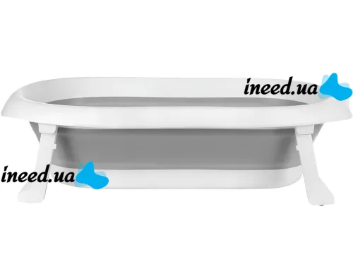 Smart Babyhood BH-334G folding baby bathtub for babies with LED thermometer, cushion and shower handle Grey
