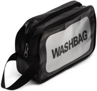 Косметичка органайзер для зберігання косметики Washbag XL-1018 прозора Дорожня сумка, водонепроникний несесер на блискавці з ручкою Travel Bag