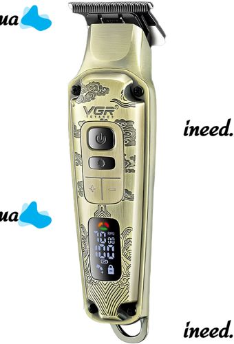 Акумуляторна машинка для стрижки волосся VGR V-901 5W бездротовий чоловічий тример для стрижки і окантовки бороди і вусів зі змінними насадками V901