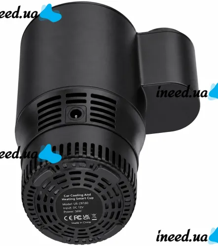 Usams US-ZB160 Smart Car Cup Holder with Beverage Heating and Cooling Function—0-60 Smart Mug with Display, Powered by a 12V Car Cigarette Lighter