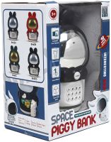 Детская электронная копилка сейф Space Piggy Bank 8662D с кодовым замком и купюроприемником, сейф-копилка для бумажных купюр и монет на батарейках