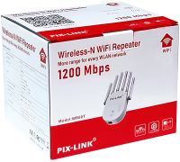 Бездротовий WI-FI ретранслятор Repeater Pix-Link LV-WR60T підсилювач сигналу до 300 Мбіт з WLAN ретранслятор розширювач діапазону вай фай роутера 6 антен