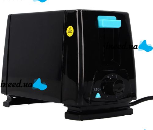 Domotec MS-263 650W electric toaster for 2 toasted bread with removable tray and toasting degree adjustment Black