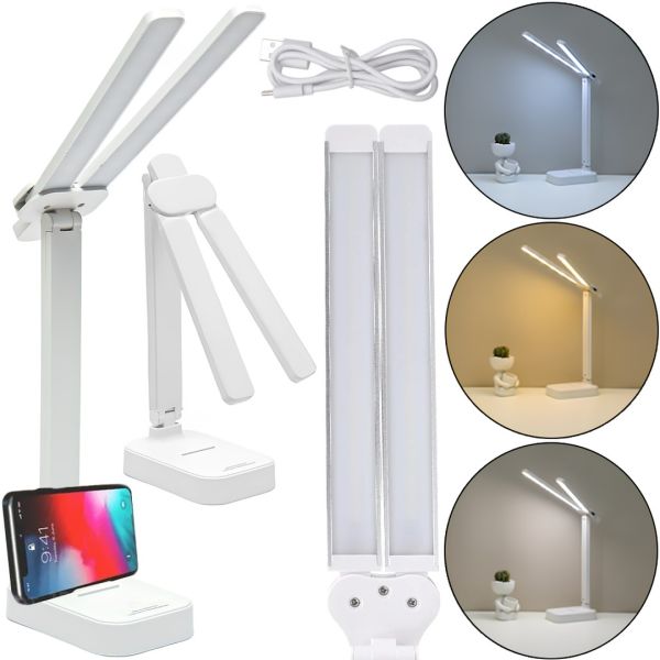 Настольная складная сенсорная лампа Eye Protection Lamp K538 5W светодиодный раскладной LED светильник 1960 с двумя источниками света на аккумуляторе