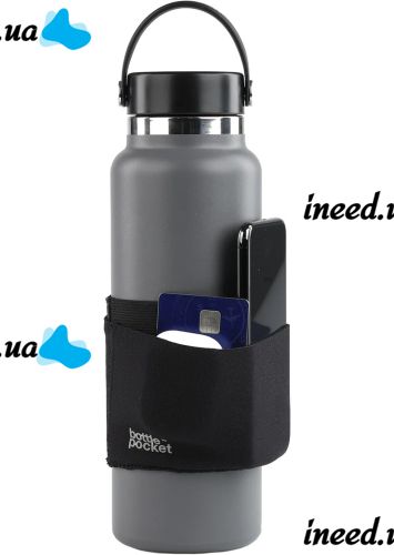 A case with a pocket for a sports bottle Bottle Pocket up to 1 liter fabric pocket organizer for storing a smartphone, keys, cards and headphones