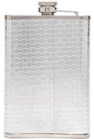 Gift men's set flask with stacks of Silver Gap GT-21-1 6 in 1 set, a 240 ml alcohol flask, a watering can and 4 30 ml stainless steel glasses