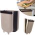 Складное навесное мусорное ведро контейнер на дверь Foltable Trash Bin Can в кухню или ванную, Раскладное ведро бак для мусора на дверцу Коричневое