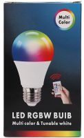 Світлодіодна LED лампа Anslut Standard Bulb MAG-719 розумна кольорова RGB лампочка 16 кольорів з патроном E27 регульованою яскравістю і пультом ДУ 9W