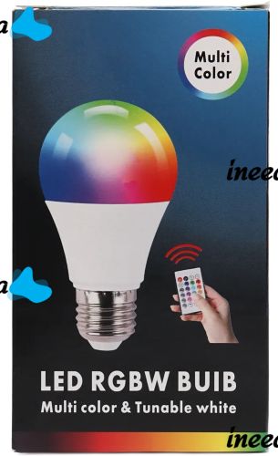 Світлодіодна LED лампа Anslut Standard Bulb MAG-719 розумна кольорова RGB лампочка 16 кольорів з патроном E27 регульованою яскравістю і пультом ДУ 9W