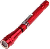 Телескопический ручной фонарь X-Balog BL-T91 светодиодный гибкий LED фонарик с магнитом на батарейках для освещения и захвата металлических предметов