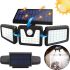Уличный тройной фонарь Split Solar Wall Lamp FL-1725B на солнечной батарее с датчиком движения, Настенный аккумуляторный влагозащищенный светильник