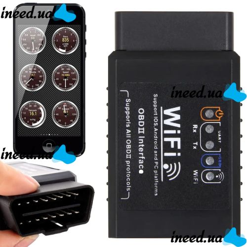 Діагностичний автосканер ELM327 OBD2 Wi-Fi, універсальний автомобільний WiFi сканер pic18f25k8 діагностики автомобілів для iOS / Android / Windows