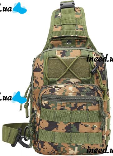 Tactical Shoulder Bag for 6L A74 Camouflage Dark Single-strap Waterproof Men's Military Chest Bag Army Chest