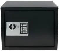 Electronic safe Malatec S8799 with 2 keys for storing money and valuables, furniture mini safe with electronic code and key Black