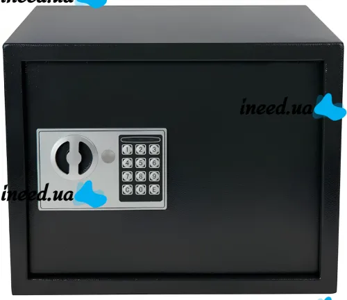 Electronic safe Malatec S8799 with 2 keys for storing money and valuables, furniture mini safe with electronic code and key Black