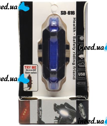 Bike Light SD-616 rechargeable bike light with rear stop Bike Light SD-616 rechargeable bike light, bike stop signal on the bike frame 4 modes of operation from USB