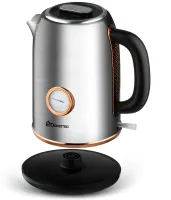 Electric kettle Domotec MS-7849 for 1.7L tabletop disk electric kettle Domotec 2200W with thermometer and automatic unplugging