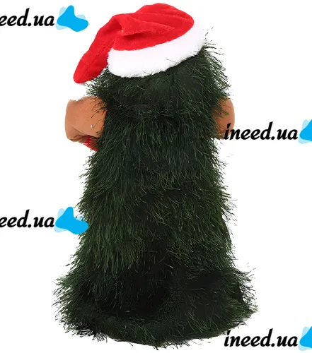 Dancing Xmas Tree ET02 interactive Christmas tree 17x10 cm rotating musical Christmas tree with hat on batteries