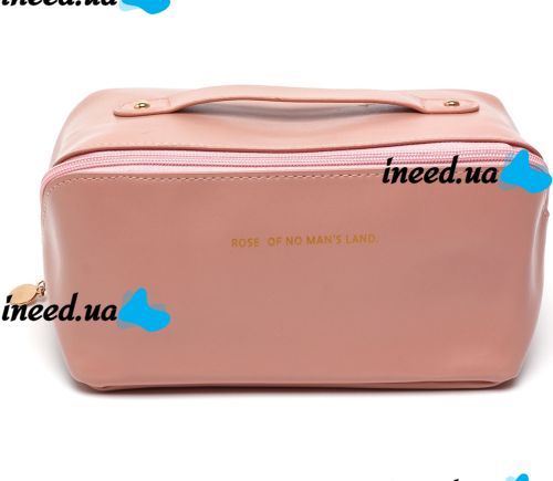 Косметичка органайзер для зберігання косметики Rose Of Mon's Land Beauty Box Bag жіноча дорожня сумка з ручкою, водонепроникна Mons 5078 Рожева