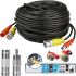 Universal cable 50m meters with connectors for video transmission and connection of CCTV cameras with a BNC+DC DVR 50 m