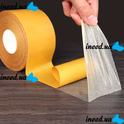 Самоклеящаяся армированная лента Double Sided Mesh Tape AND LY-1035 3смх5м двухсторонний сетчатый клейкий скотч на тканевой основе 30ммх5м