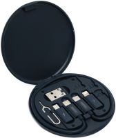 Кабелі для передачі даних Remax Data Cable Set Storage Box XL-722 комплект перехідників для зарядки телефону USB Type - C microUSB Lightning RC-190