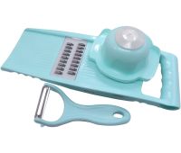 Ручна терка Vegetable Cutter DT-17 5 в 1 кухонний слайсер, овочерізка для чищення та нарізання овочів і фруктів, плоска шинкування зі змінними насадками