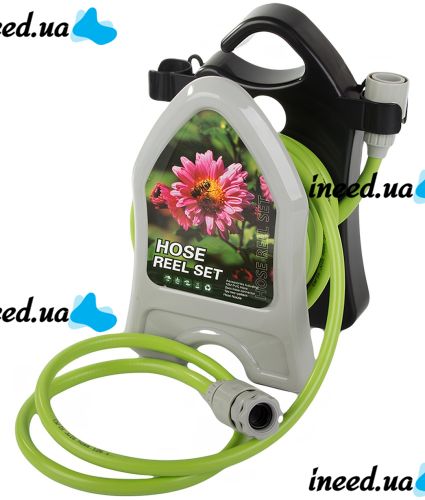 Roll Garden Hose Reel LY-907 water hose 10 m on a reel with 3/8" spray gun watering kit 7 watering modes