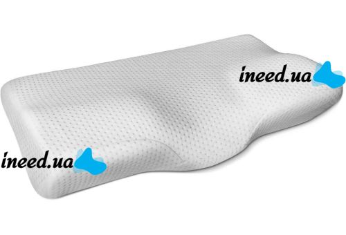 Ортопедична подушка з ефектом пам'яті Memory Latex Pillow TV50092 анатомічна Гіпоалергенна подушка з двома валиками для підтримки шиї і плечей