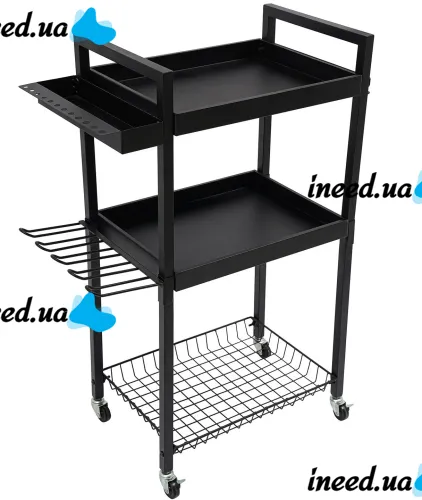 Carro MZY-857 3-tier tool cart, metal organizer rack on wheels for storing power tools and accessories