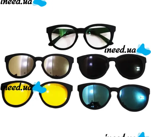 Universal Sunglasses anti-glare Magic Vision 5 in 1 with Interchangeable Lenses on magnets, Polarized Glasses with Magnetic Interchangeable Lenses