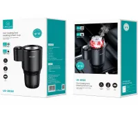 Usams US-ZB160 Smart Car Cup Holder with Beverage Heating and Cooling Function—0-60 Smart Mug with Display, Powered by a 12V Car Cigarette Lighter