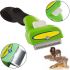 Furminator 4.5cm for combing the undercoat of dogs and cats, FURminator brush for cleaning animal fur 4.5 cm with a button, for grooming cats Green