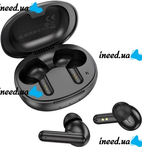 Бездротові Bluetooth навушники Double Borofone bw48 Enlighten сенсорні вакуумні навушники-гарнітура з шумозаглушенням і мікрофоном USB чорні