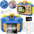 Children's Camera with Instant Photo Printing Kids Print Camera Blue Digital Polaroid Camera with Battery for Children from 6 years old 12MP 1080HD Blue