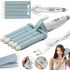 VGR V-597 90W 16mm Ceramic 5-wave wave flat iron for 5 waves, a device for styling and tousling Hollywood curls Blue