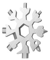 Универсальный инструмент мультитул с кольцом 18 в 1 SnowFlake Wrench Tool, Портативный набор ключей Снежинка отвертка, шестигранник, гаечный ключ