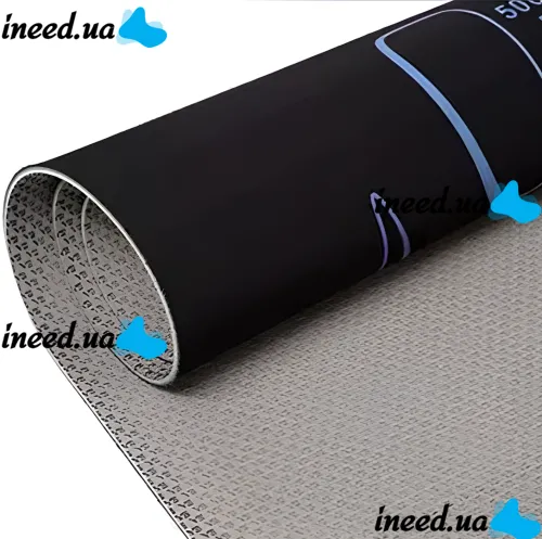 Silicone yoga and sports mat TPE OSPORT MS-4590 6 mm anti-slip sports mat with markings for abs and fitness AND 1-53