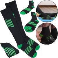 Компрессионные гольфы Smart Cyompression Socks высокие облегающие антиварикозные гетры, лечебные чулки от варикоза 2 класс компрессии Черные S/M