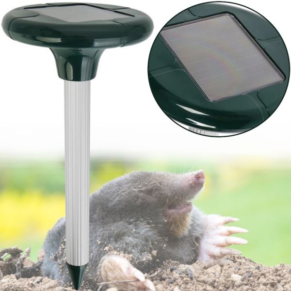 Отпугиватель кротов и грызунов на солнечной батарее Solar Rodent Repeller ультразвуковой прибор кротоотпугиватель для отпугивания вредителей 6Х3.5 см