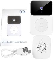 Doorbell with WiFi Camera and Motion Sensor Doorbell X9 Smart Door Battery Operated Video Intercom Video Doorbell for Home Control Android iOS