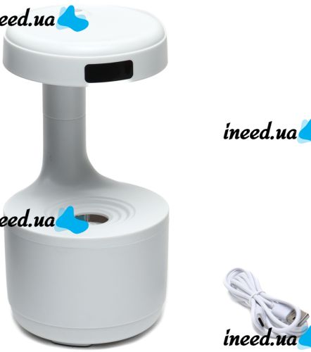 Антигравітаційний зволожувач повітря Anti Gravity Humidifier 800 мл портативний крапельний міні дифузор зі зворотним потоком і підсвічуванням Білий
