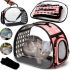 Folding Carrier Bag for Cats and Dogs Cosmopet CP-21 Folding Transparent Carrier Bag for Transporting Pets Up to 8 kg Pink