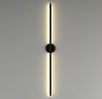 Wall-mounted accumulator LED Lamp Sconce Svet SY-16003 60 cm with remote control, Linear Rechargeable Night light on the wall Strip light HA-125 11W Black