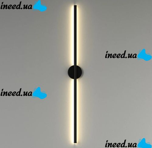 Wall-mounted accumulator LED Lamp Sconce Svet SY-16003 60 cm with remote control, Linear Rechargeable Night light on the wall Strip light HA-125 11W Black