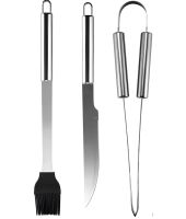 Kaminer 13001 9 in 1 grill and barbecue set Kaminer 13001 9 in 1 barbecue set, fork tongs knife stainless steel skewers in XL-1316 case