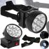 Налобний ліхтар на голову Bright Light Lamp 1396 7 LED ламп з кріпленням гумкою на лоб, портативний світлодіодний ліхтарик на батарейках 100LM Чорний