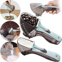 Мірні регульовані ложки Adjustable Measuring Spoon 2 в 1 пластикові ємності ваги з регулятором об'єму для сухих і рідких інгредієнтів 130 мл