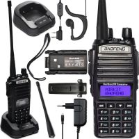 Дводіапазонна рація Baofeng UV82 5W на 128 каналів до 7 км портативна цифрова радіостанція з гарнітурою і подвійною кнопкою 2800 мАг UV - 82 Чорна